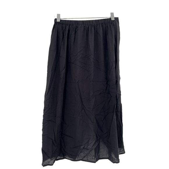 FORTUNE Swimwear Skirt Size S Black Side Wrap Midi Maxi Cover Up Casual - Picture 4 of 5